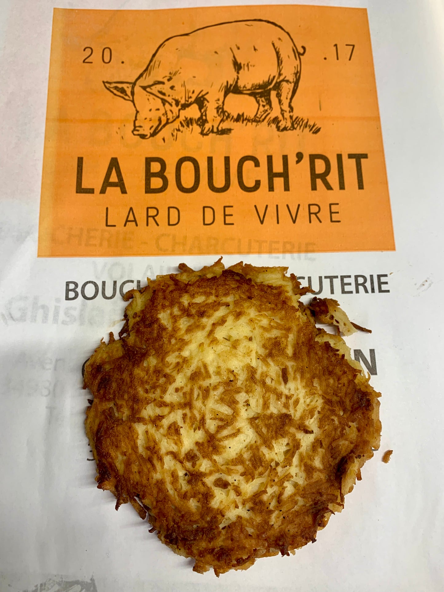 Galette de pomme de terres râpées 165g ( 1 personne )