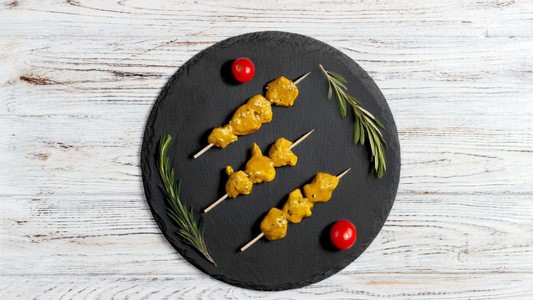Brochettes de poulet mariné 180g.