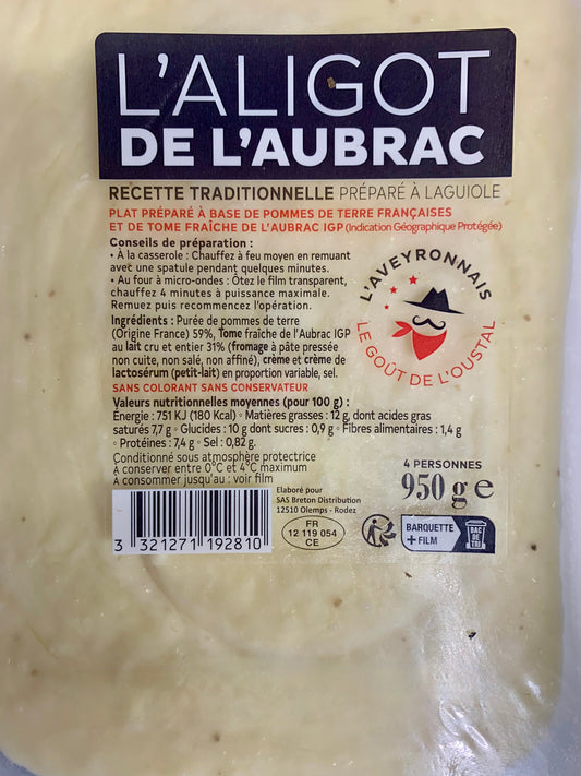 Aligot de l'Aubrac 950g ( 4 personnes )